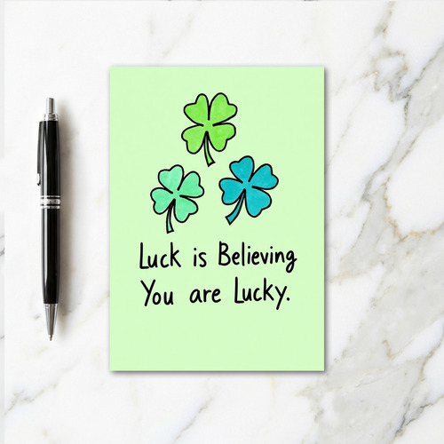 Lucky Clover Believing Card