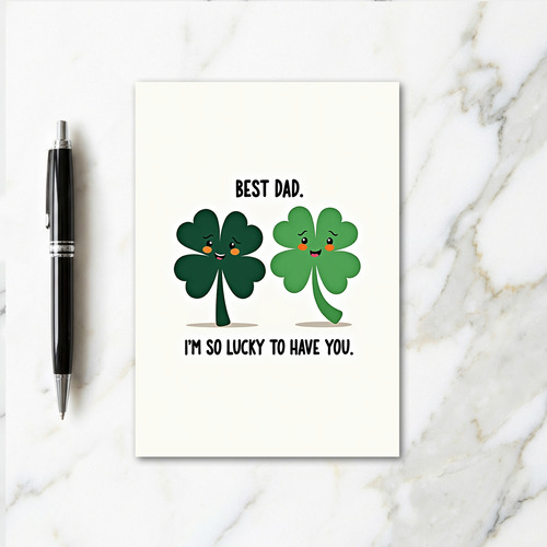 Lucky Clover Best Dad Card