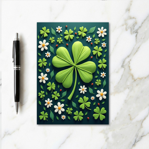 Lucky Clover Botanical Card