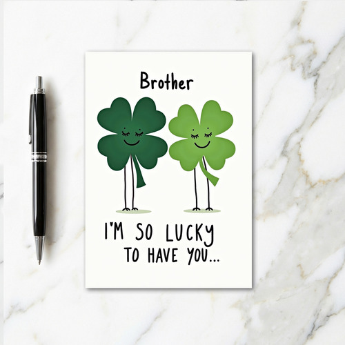 Lucky Clover Brother Card