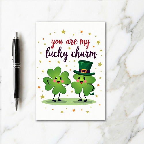 Lucky Clover Charm Card