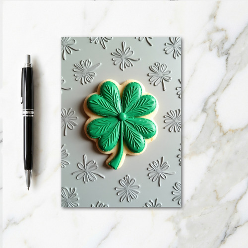 Lucky Clover Cookie Art Card