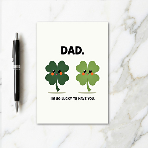 Lucky Clover Dad Card