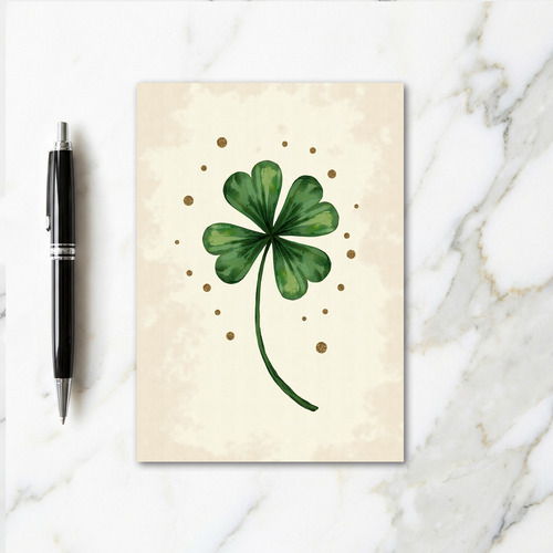 Lucky Clover Elegant Art Card