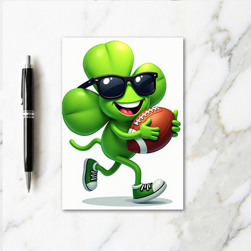 Lucky Clover Football Fun Card