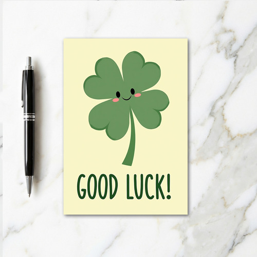 Lucky Clover Good Luck Card