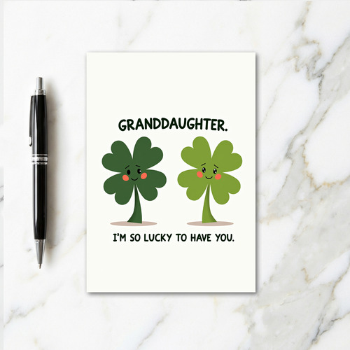 Lucky Clover Granddaughter Card