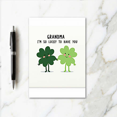 Lucky Clover Grandma Card