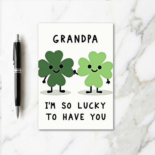 Lucky Clover Grandpa Card