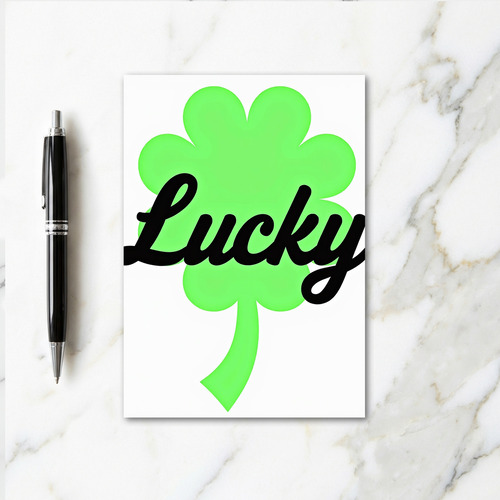 Lucky Clover Graphic Art Card