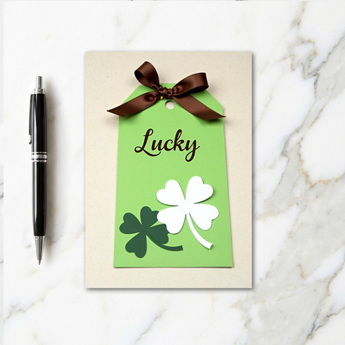 Lucky Clover Green Pattern Card