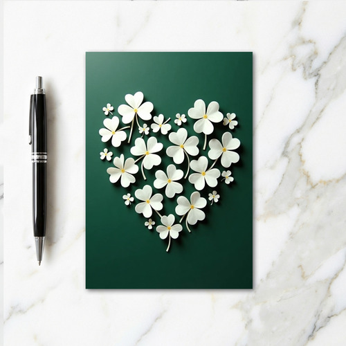 Lucky Clover Heart Card