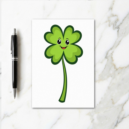 Lucky Clover Heart Pattern Card
