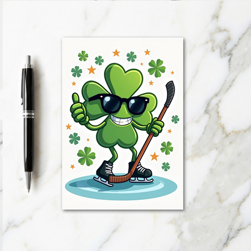 Lucky Clover Hockey Star Card