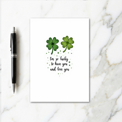 Lucky Clover Love You Card