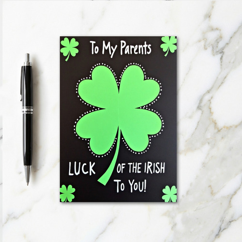 Lucky Clover Parents Card