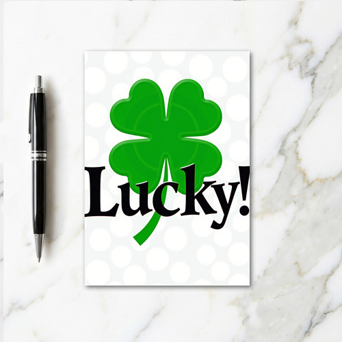 Lucky Clover Polka Dots Card