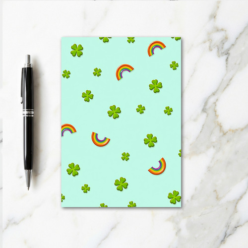 Lucky Clover Rainbow Pattern Card