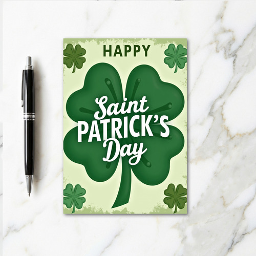 Lucky Clover Saint Patricks Day Card