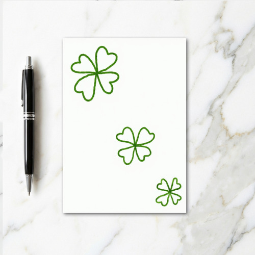 Lucky Clover Simple Good Fortune Card
