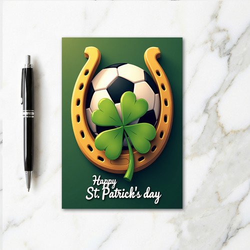 Lucky Clover Soccer Ball Card