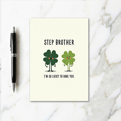 Lucky Clover Stepbrother Card