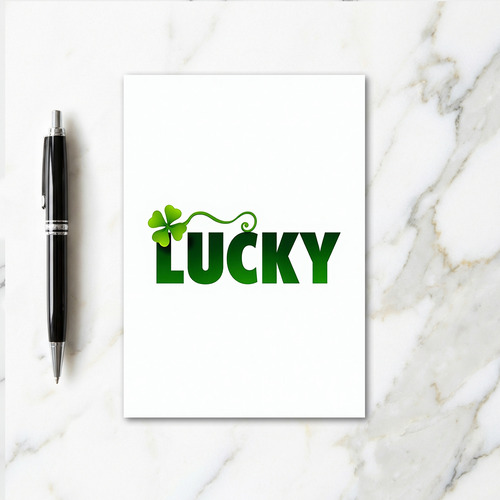 Lucky Clover Vine Card