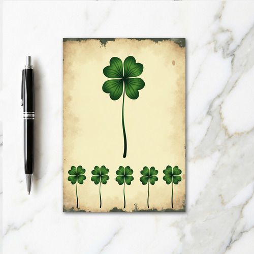 Lucky Clover Vintage Style Card