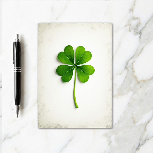 Lucky Clover Watercolor Style Card