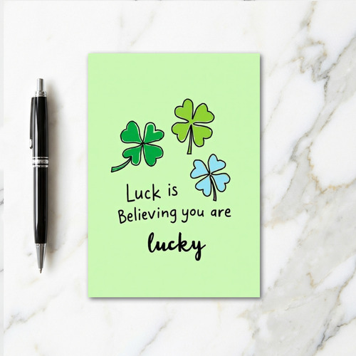 Lucky Clovers Believing Card
