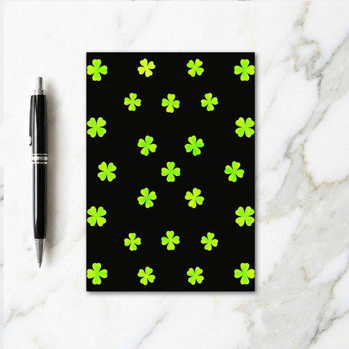 Lucky Clovers Glowing Green Card