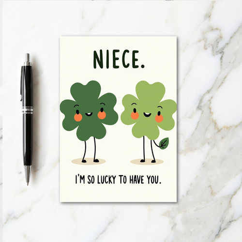 Lucky Clovers Niece Card
