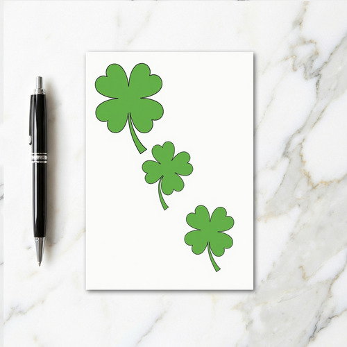 Lucky Clovers Simple Green Card