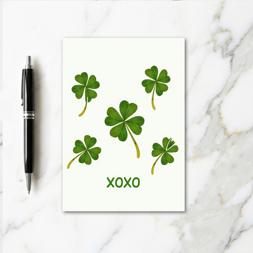 Lucky Clovers Xoxo Card