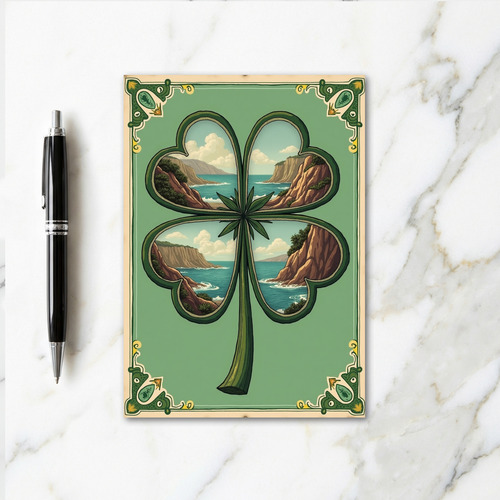 Lucky Coastal View Art Card