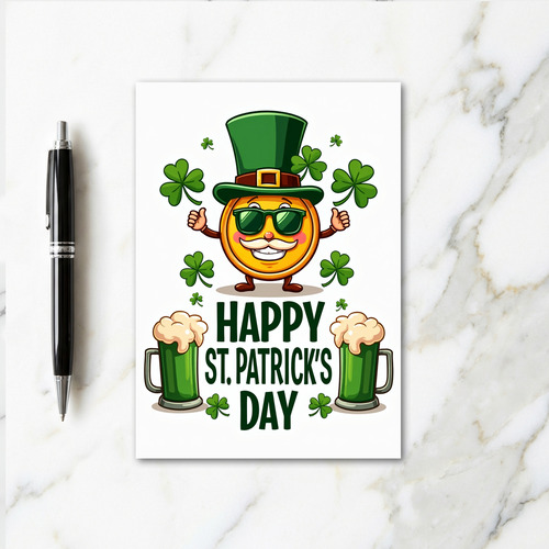 Lucky Coin St Patricks Day Card