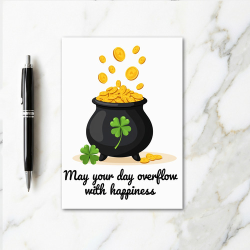 Lucky Coins Fortune Wish Card