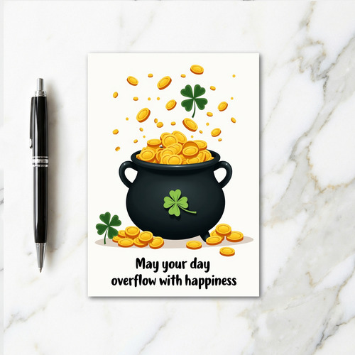 Lucky Coins Overflowing Card