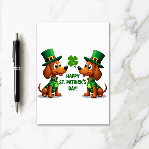 Lucky Dachshunds Day Card