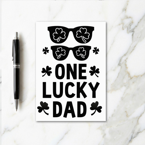 Lucky Dad Shamrock Shades Card