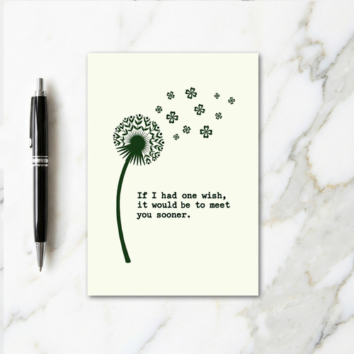 Lucky Dandelion Wish Card