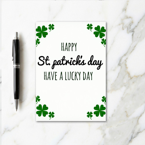 Lucky Day Faux Gold Foil Card