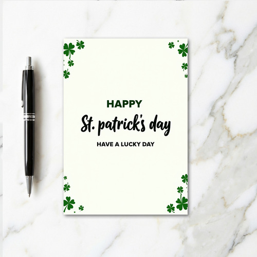 Lucky Day Glitter Texture Card