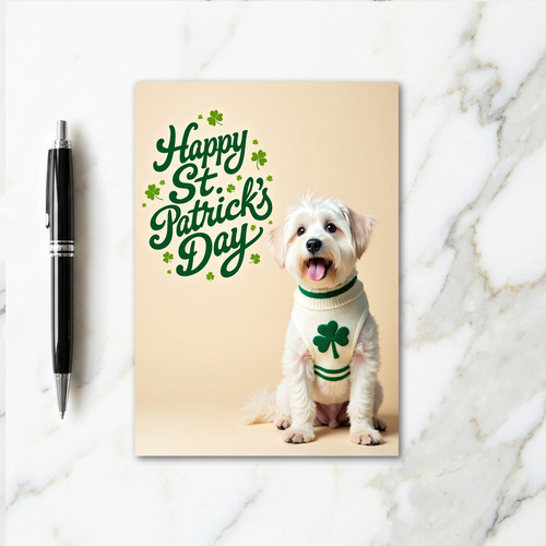 Lucky Dog Happy St Patricks Day Card
