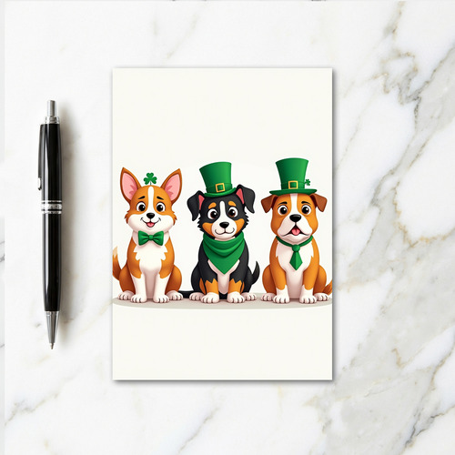 Lucky Dogs St Patricks Day Card
