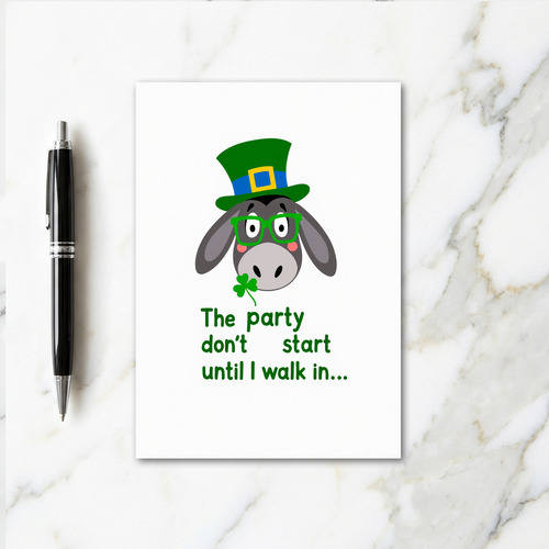 Lucky Donkey Party Time Card
