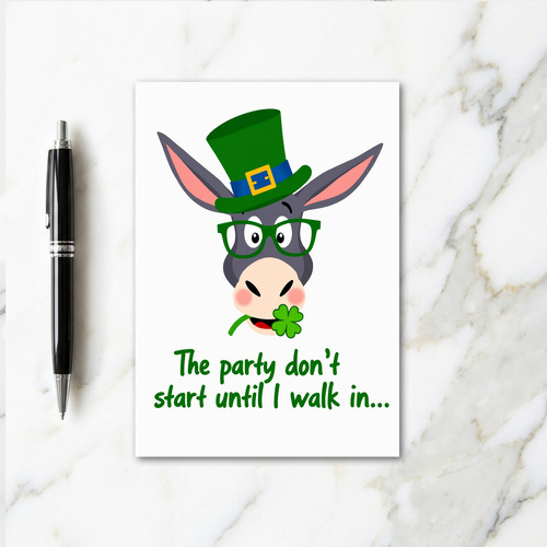 Lucky Donkey St Patricks Day Card