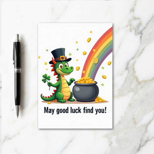 Lucky Dragon St Patricks Day Card