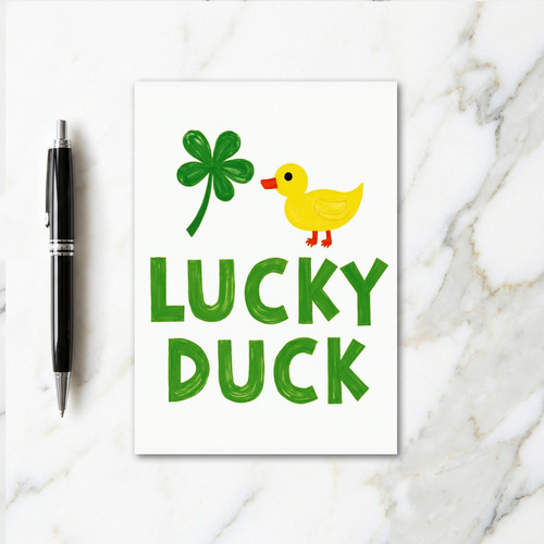 Lucky Duck Clover Card