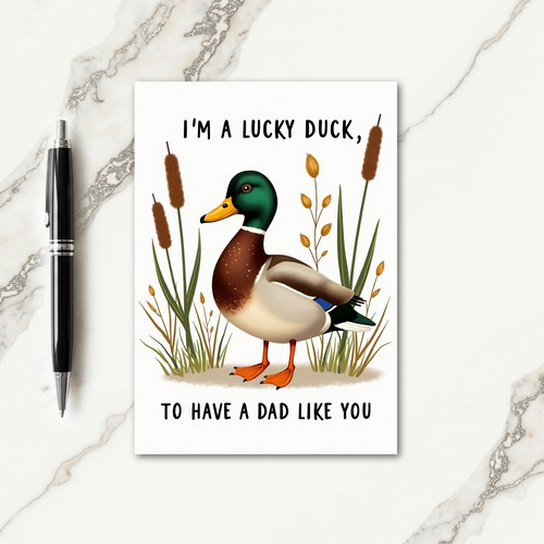 Lucky Duck Dads Day Card